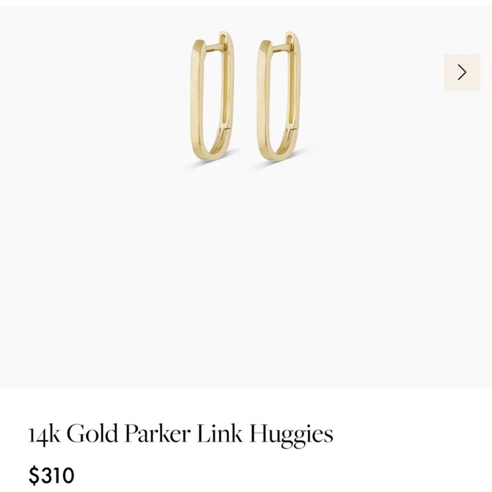 Gorjana 14K Solid Gold Parker Link Huggies